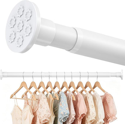 No Drilling Closet Rod, Adjustable White Closet Rod, 28-98 Inches Closet by Unknown