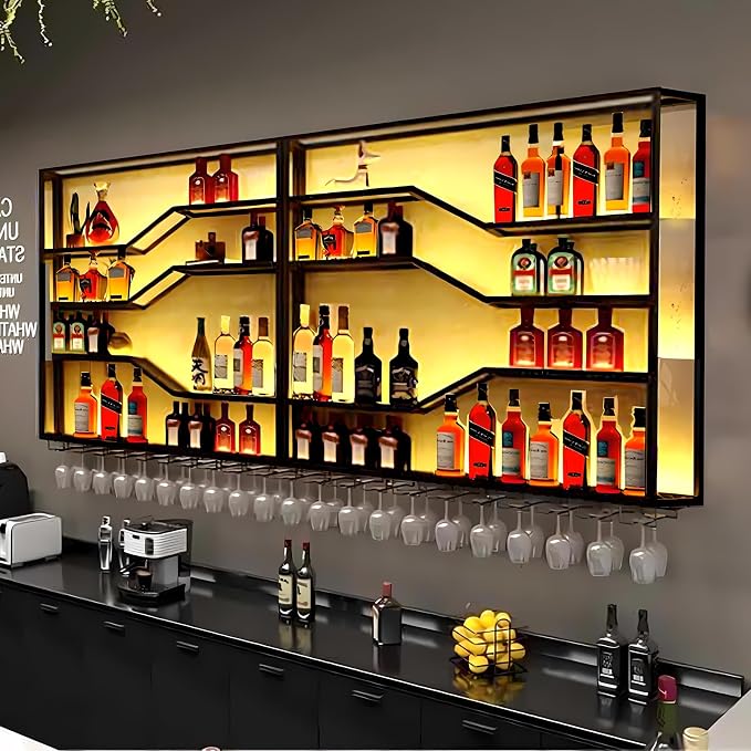 94.4in Wall Mounted Wine Rack by Dawselod