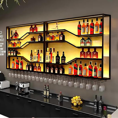 94.4in Wall Mounted Wine Rack by Dawselod