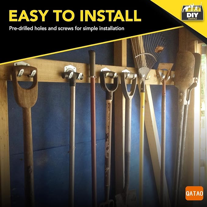 15Piece Wall-Mounted Hook Set for Garage Tool Storage and Organization - Image 5