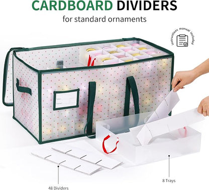 Portable Waterproof Christmas Ornament Storage Box, Large Capacity 128 Slots - Image 3