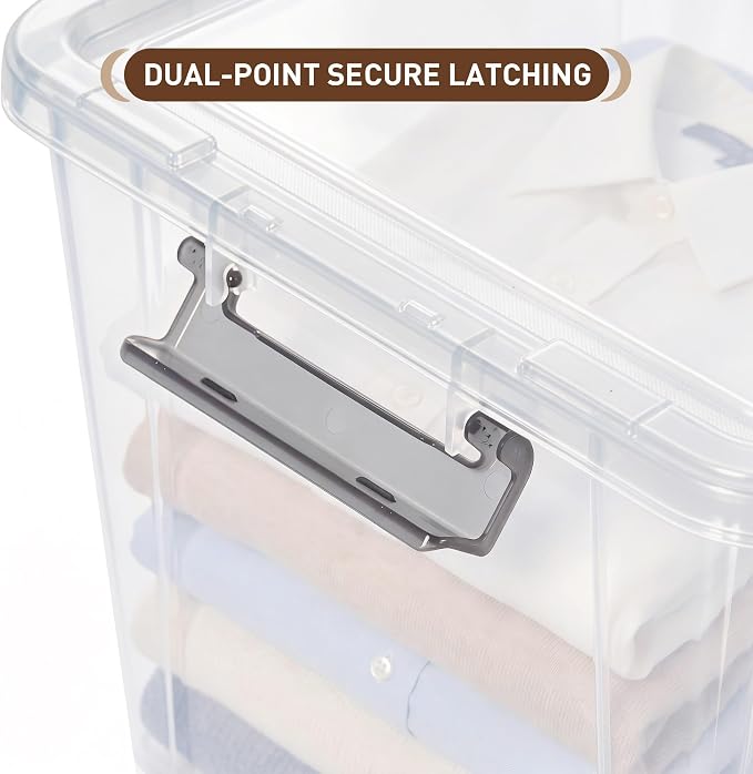 Citylife 6 Packs 58.1 QT Plastic Storage Bins - Image 3