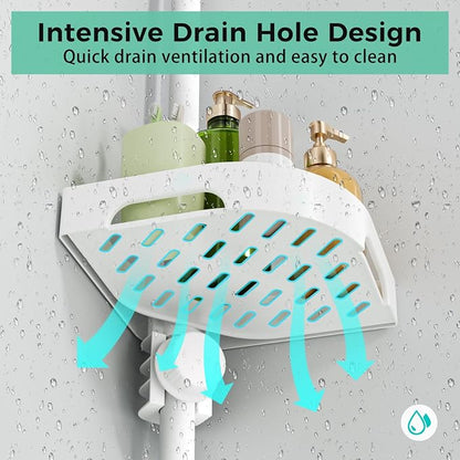 shuang qing 4-Tier Corner Shower Caddy Tension Pole Organizer - Image 4
