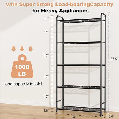 VTRIN Storage Shelves, 5 Tier Garage Shelving - Image 3