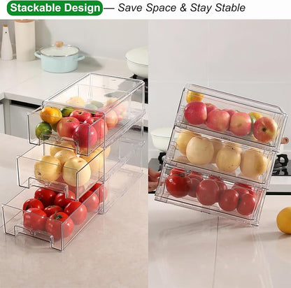 Taiuloo 2 Pack Stackable Refrigerator Organizer Bins - Image 3