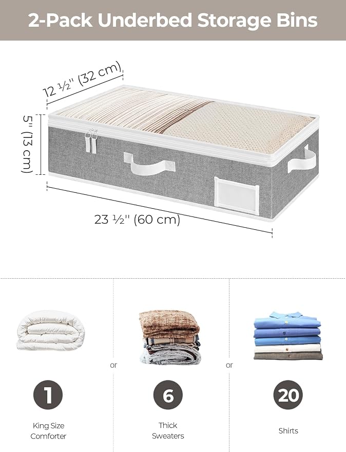 StorageWorks Under Bed Storage Containers - Image 2