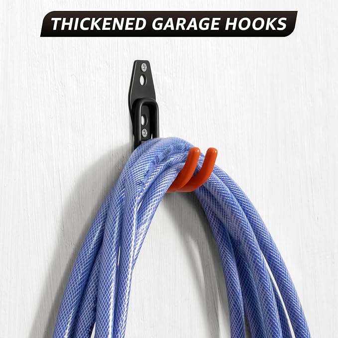 20 Pack Utility Steel Heavy Duty Wall Mount Garage Hooks, - Image 7