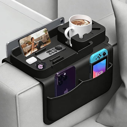 Silicone Couch Cup Holder Tray by Lebreary