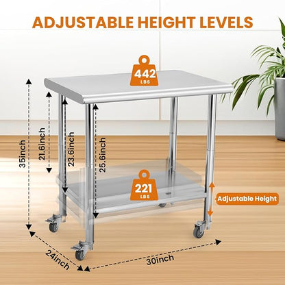 GarveeTech Stainless Steel Work Table, - Image 4