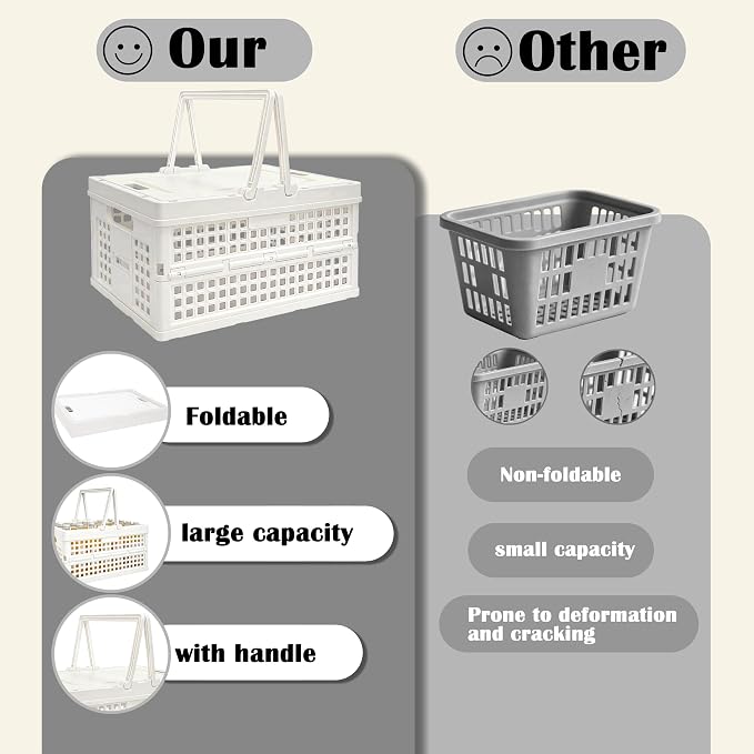 Foldable Small Plastic Baskets - Image 3
