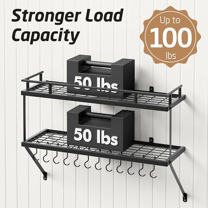 KES 30-Inch Kitchen Pot Rack - Image 3