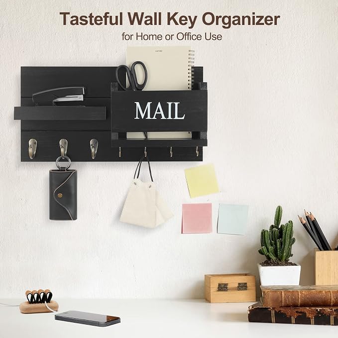 Lwenki Mail Organizer for Wall Mount – Key Holder - Image 5