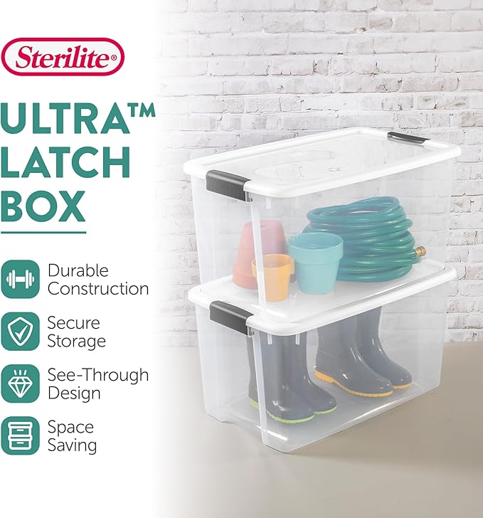 Sterilite 8 Pack Ultra Latching Box, Storage Bins - Image 2