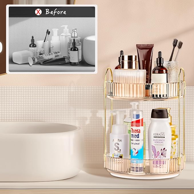 360 Rotating Makeup Organizer - Image 2