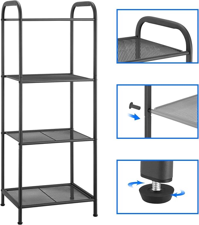 MAX Houser Storage Rack with Shelf, Industrial Style Extendable Plant Stand - Image 4