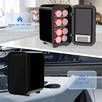 Mini Fridge, 6 Liter/8 Can 110V AC/DC Portable Thermoelectric Cooler - Image 5