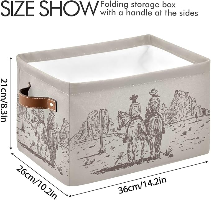ZAZYXTJ Western Cowboy Storage Basket - Image 3