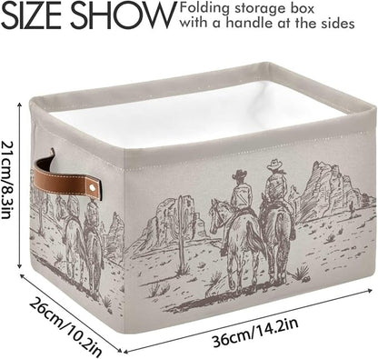 ZAZYXTJ Western Cowboy Storage Basket - Image 3