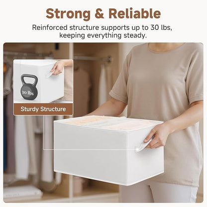 StorageWorks Storage Baskets for Shelves, Foldable Fabric Closet Storage Bins - Image 5