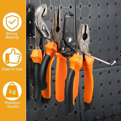 Funrous 100 Pack Peg Board Hooks Stainless Steel Pegboard Hooks Shelving - Image 6