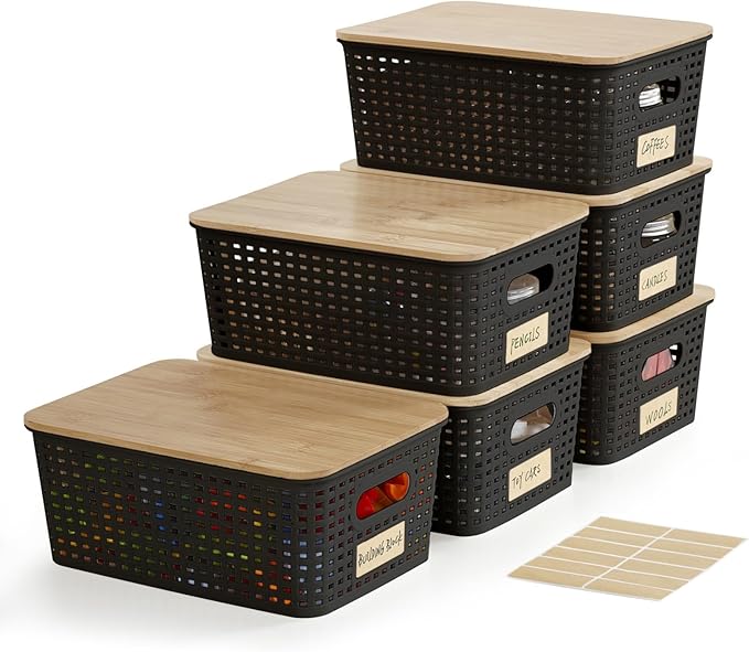 Bagnizer Small Plastic Storage Bins by Bagnizer