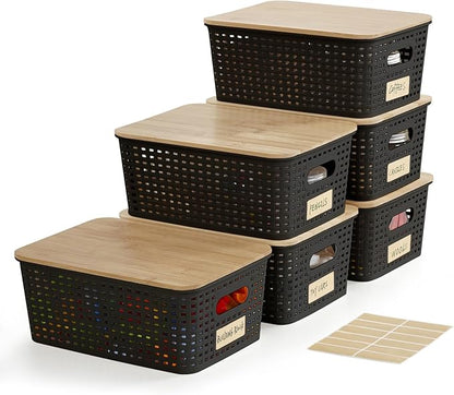 Bagnizer Small Plastic Storage Bins by Bagnizer