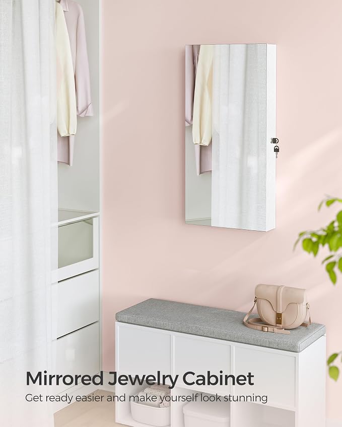 SONGMICS Mirror Jewelry Cabinet Armoire - Image 7