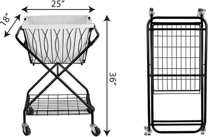 Artesa Verona Collapsible Laundry Cart - Image 9