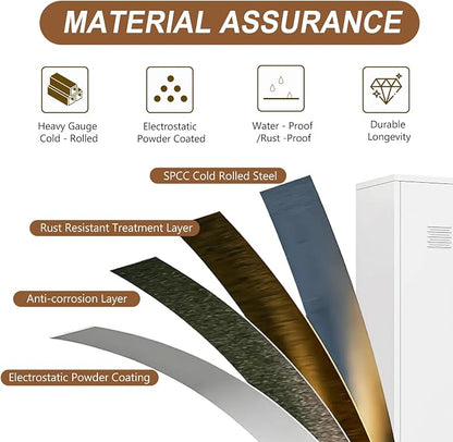 pozdeg 35.43" Metal Storage Locker - Image 4