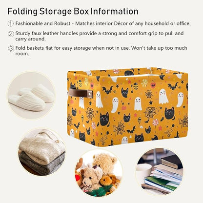 Halloween Black Cat Foldable Storage Basket - Image 5