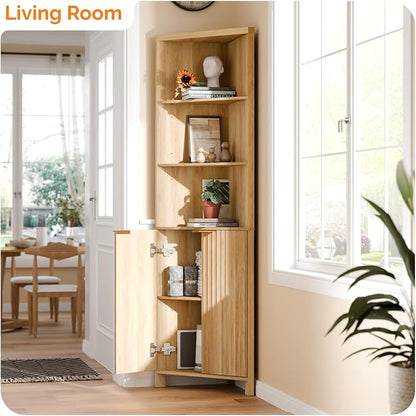VINGLI 68" Tall Corner Cabinet - Image 7