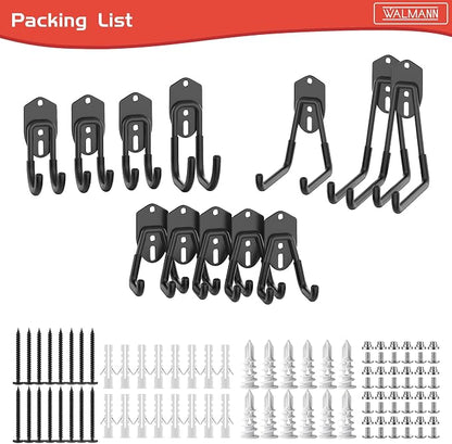 WALMANN 12 PCS Garage Storage Hooks, Wall Mount Utility Hooks - Image 7