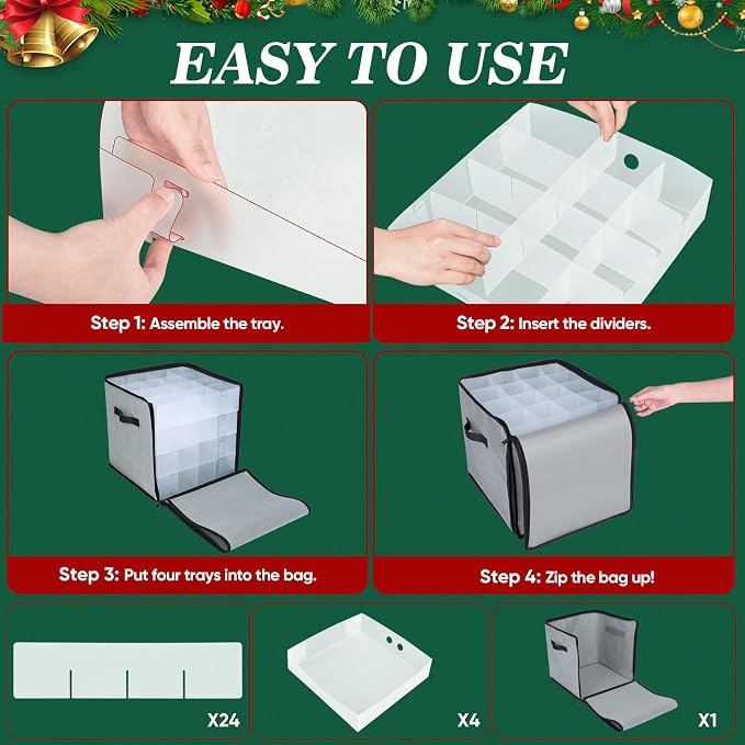 BALEINE Christmas Ornament Storage Box - Image 8