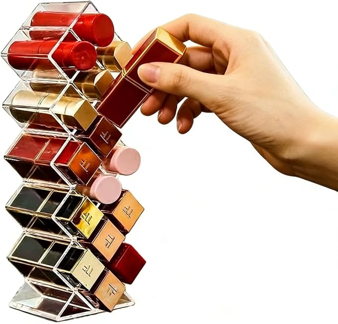 WECHENG Clear Plastic Acrylic Lipstick Organizer by Unknown