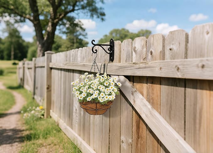 2 Pack 10 inch Metal Hanging Baskets - Image 8