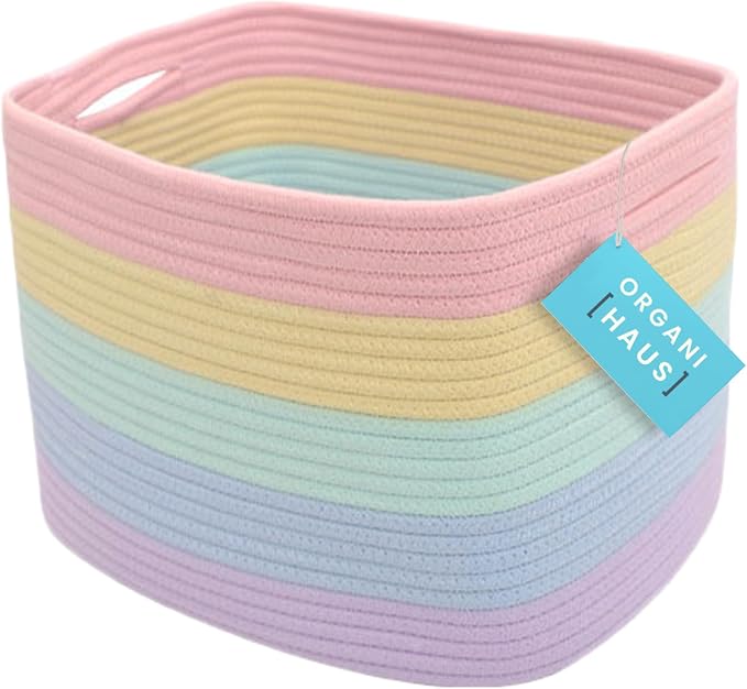 OrganiHaus Rainbow Woven Storage Baskets by OrganiHaus