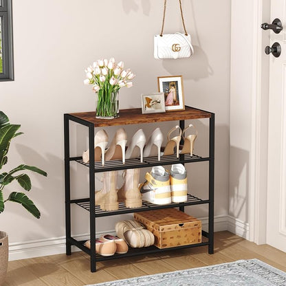 HOMEFORT 4-Tier Shoe Rack Organizer, Shoe Tower - Image 2
