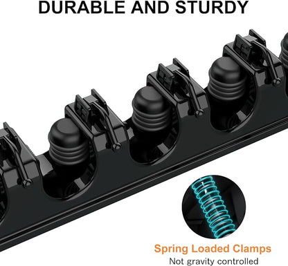 nacena Broom Holder Wall Mount, 2 Packs Black Wall Hanging Garden Tool & - Image 3