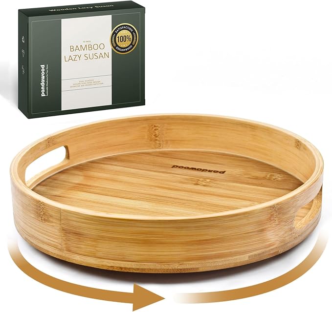Lazy Susan Turntable Organizer 12 inch by PANDAWOOD