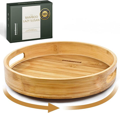 Lazy Susan Turntable Organizer 12 inch by PANDAWOOD