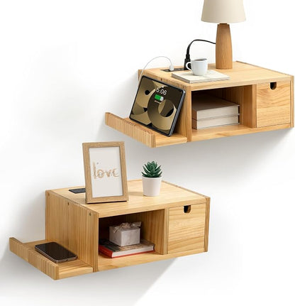 Afuly Floating Nightstand Set of 2 by Afuly