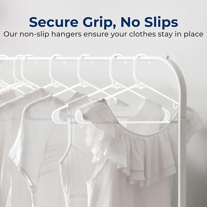 SereneLife 50 Pack Plastic Hangers, Space-Saving Closet Organizers, Durable and - Image 4