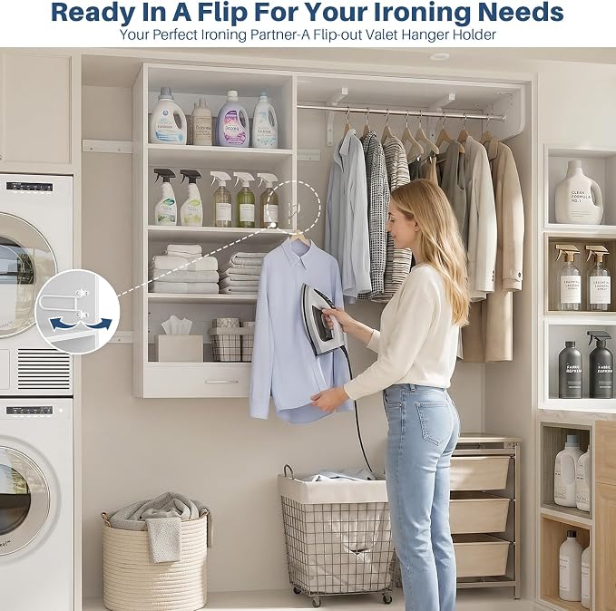 Armocity 60" Wall Mounted Laundry Room Organization - Image 3