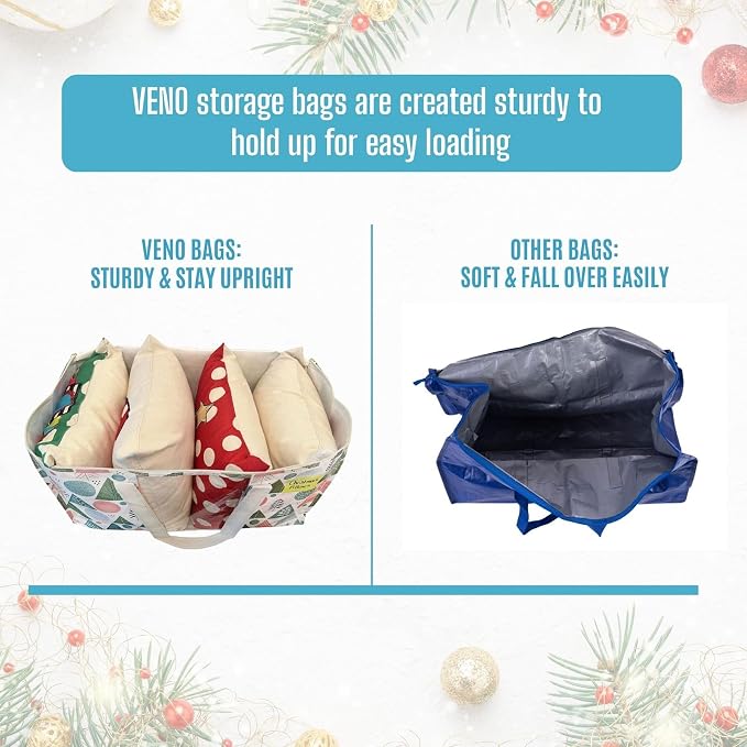 VENO 4 Pack Moving Bags, Large Christmas Storage Bins - Image 6