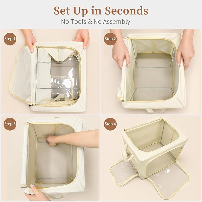 GoMaihe 3 Opening Clothes Storage Bins - Image 6