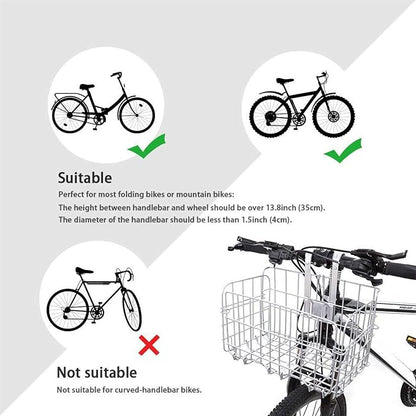 HOMEE Folding Rear Bike Basket Wire Mesh Fold-Up Detachable Front Bag Rear | - Image 6