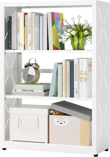 3 Tier Bookcase, Industrial Bookshelf, Home Office Bookcase Shelf Storage by Steeloong