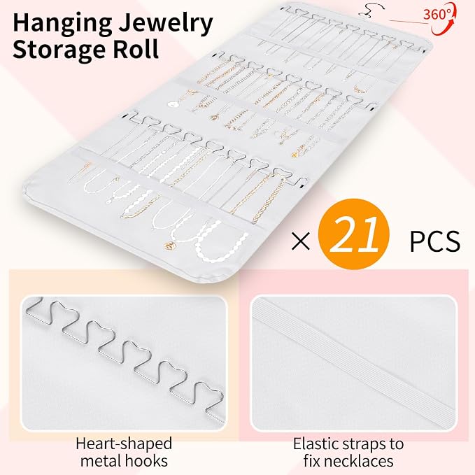 Bloss Hanging Jewelry Organizer, Double-Size jewelrys Storage - Image 2