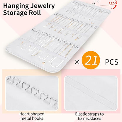 Bloss Hanging Jewelry Organizer, Double-Size jewelrys Storage - Image 2