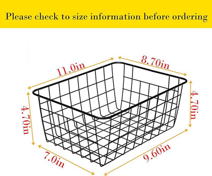 Kitchen Wire Baskets Farmhouse Decor Metal Food Storage Organizer, Household - Image 2